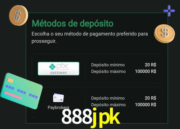 O cassino 888jpk oferece uma grande variedade de métodos de pagamento